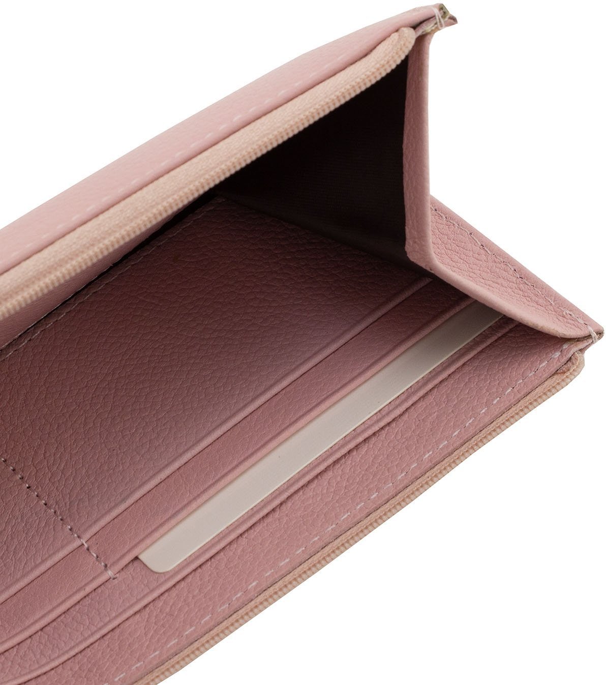 Світло-рожевий жіночий тонкий купюрник з натуральної шкіри ST Leather (15381)