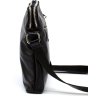 Черная мужская сумка на плечо из натуральной кожи на две молнии TARWA (21679) - 4