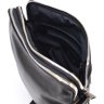 Черная мужская сумка на плечо из натуральной кожи на две молнии TARWA (21679) - 9