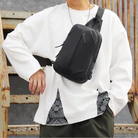 Качественная мужская сумка через плечо из текстиля Confident 90752