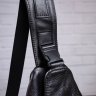 Практична чоловіча сумка-рюкзак із натуральної шкіри чорного кольору SHVIGEL (13903) - 6