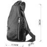 Практична чоловіча сумка-рюкзак із натуральної шкіри чорного кольору SHVIGEL (13903) - 10