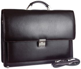 Чоловічий портфель із натуральної шкіри Desisan 81252 Коричневий