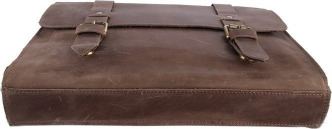 Большой коричневый портфель из винтажной кожи VINTAGE STYLE (14147)