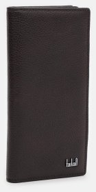 Кожаный мужской купюрник коричневого цвета без застежки Tailian 71552