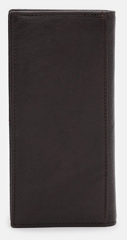 Кожаный мужской купюрник коричневого цвета без застежки Tailian 71552