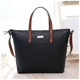 Недорогая черная женская сумка большого размера из экокожи Monsen 71752