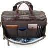 Коричневая сумка под ноутбук из натуральной кожи с молниевой застежкой VINTAGE STYLE (14393) - 5