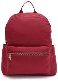Красный женский текстильный рюкзак на два отделения Monsen 71852