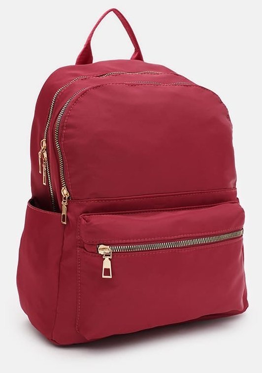 Червоний жіночий текстильний рюкзак на два відділення Monsen 71852