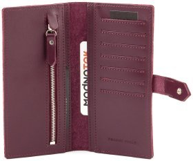 Яркий купюрник цвета марсала Grande Pelle (13220)