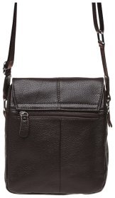 Мужская коричневая сумка-планшет из натуральной кожи на три отдела Keizer (15667)