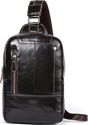kompaktnaya muzhskaya sumka ryukzak korichnevogo cveta vintage style 14785