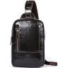 Компактна чоловіча сумка - рюкзак коричневого кольору VINTAGE STYLE (14785) - 1