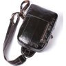 Компактна чоловіча сумка - рюкзак коричневого кольору VINTAGE STYLE (14785) - 2
