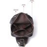 Компактная мужская сумка - рюкзак коричневого цвета VINTAGE STYLE (14785) - 3
