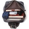 Компактна чоловіча сумка - рюкзак коричневого кольору VINTAGE STYLE (14785) - 4