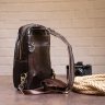 Компактна чоловіча сумка - рюкзак коричневого кольору VINTAGE STYLE (14785) - 9
