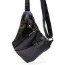 Черная мужская удобная сумка-слинг из гладкой кожи TARWA (19641) - 5