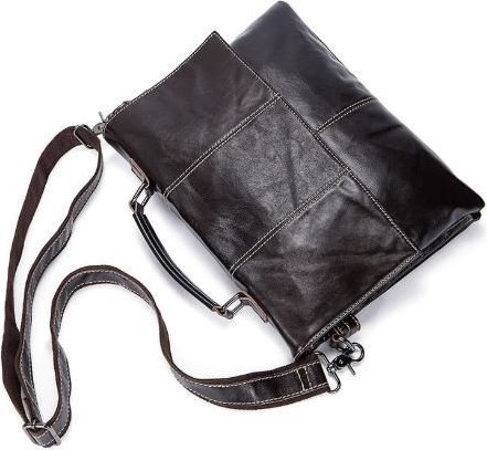 Чоловіча шкіряна сумка месенджер в класичному стилі VINTAGE STYLE (14854)