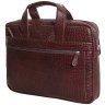 Коричневая сумка для ноутбука 15.6 дюймов из кожи кроко Vip Collection 102552 modnotak фото - 3