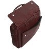 Коричневая сумка для ноутбука 15.6 дюймов из кожи кроко Vip Collection 102552 modnotak фото - 6