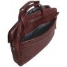 Коричневая сумка для ноутбука 15.6 дюймов из кожи кроко Vip Collection 102552 modnotak фото - 7