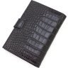 Чоловіче портмоне з відділенням для паспорта чорного кольору KARYA (0405-53) - 3