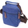 Практичная мужская сумка-барсетка из плотного текстиля синего цвета Vintage (2421246) - 2