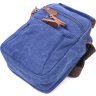 Практичная мужская сумка-барсетка из плотного текстиля синего цвета Vintage (2421246) - 3