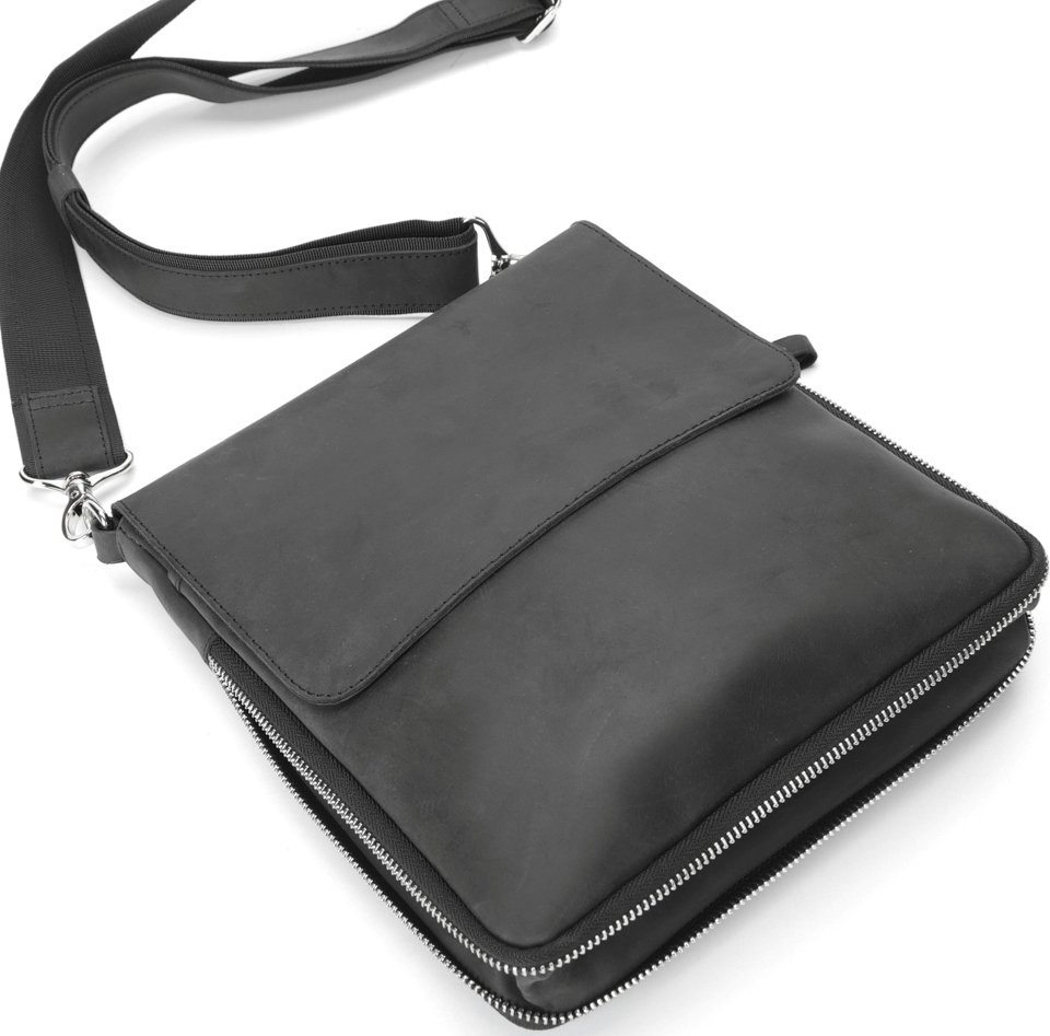 Чоловіча сумка-планшет із натуральної шкіри з вінтажним ефектом SHVIGEL (11017)