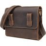 Мужская коричневая сумка - почтальонка из винтажной кожи VINTAGE STYLE (14980) - 2