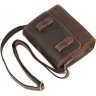 Мужская коричневая сумка - почтальонка из винтажной кожи VINTAGE STYLE (14980) - 4