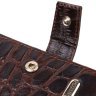 Темно-коричневе чоловіче портмоне з натуральної шкіри з тисненням під крокодила CANPELLINI (2421888) - 3