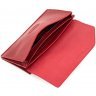 Красивый красный кошелек ручной работы из гладкой кожи Grande Pelle (13302) - 4