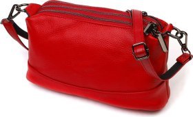 Яркая женская сумка-кроссбоди на три отделения из натуральной кожи Vintage (2422102) 