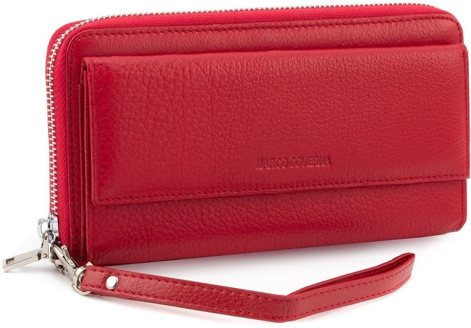 Фірмовий жіночий шкіряний гаманець на блискавці з додатковим блоком під різне Marco Coverna (17504) modnotak фото №1