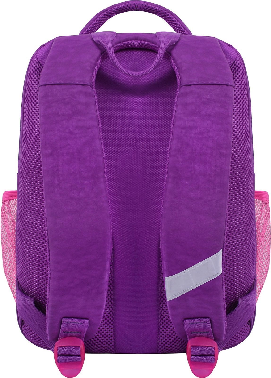 Школьный текстильный рюкзак для девочек фиолетового цвета с котом Bagland 53752