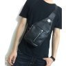 Чоловіча сумка-слінг на груди з натуральної чорної шкіри Tiding Bag (15873) фото №6 Чоловіча сумка-слінг на груди з натуральної чорної шкіри Tiding Bag (15873) modnotak фото - 6