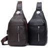 Чоловіча сумка-слінг на груди з натуральної чорної шкіри Tiding Bag (15873) фото №8 Чоловіча сумка-слінг на груди з натуральної чорної шкіри Tiding Bag (15873) modnotak фото - 8