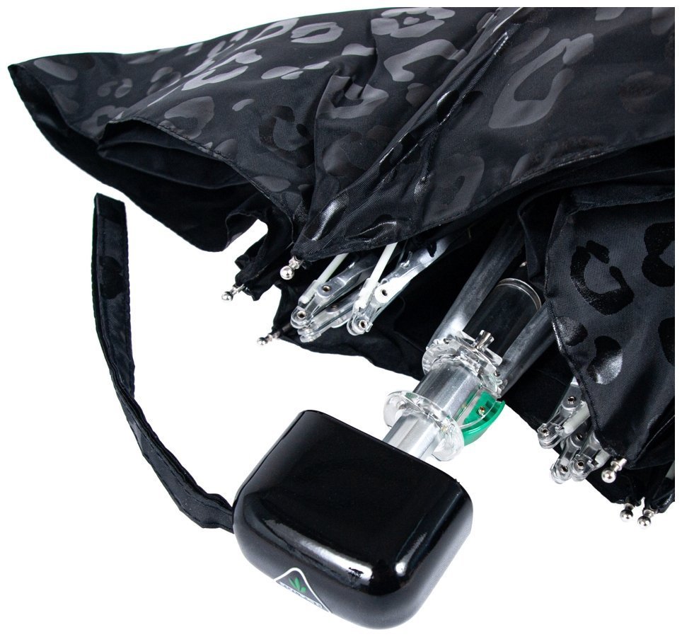 Зонт женский Fulton Tiny-2 L501 Luxury Leopard (механика, складной, черного цвета с леопардовым принтом) 93852 фото №5 Зонт женский Fulton Tiny-2 L501 Luxury Leopard (механика, складной, черного цвета с леопардовым принтом) 93852 modnotak фото №5