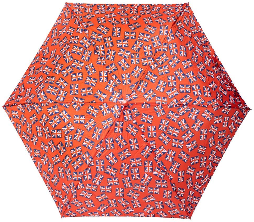 Женский зонт Incognito-4 L412 Union Jack Flags (механика, складной, красный с принтом флагов Британии) 93952 modnotak фото №2