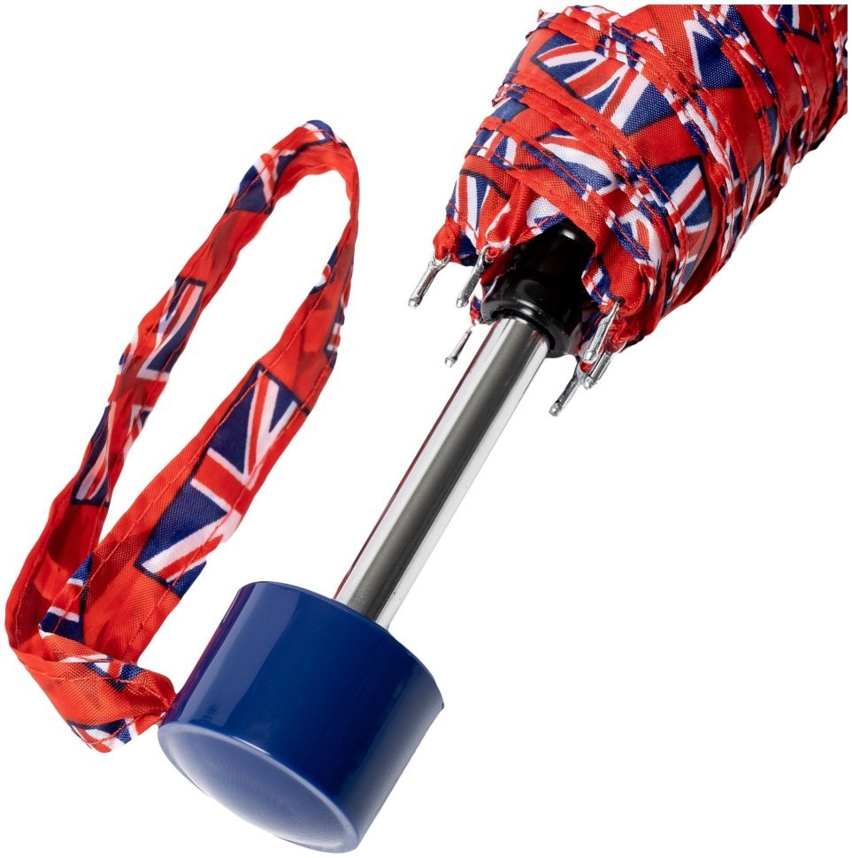 Женский зонт Incognito-4 L412 Union Jack Flags (механика, складной, красный с принтом флагов Британии) 93952 modnotak фото №4