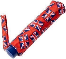 Женский зонт Incognito-4 L412 Union Jack Flags (механика, складной, красный с принтом флагов Британии) 93952