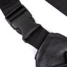 Черная тонкая мужская сумка-слинг из кожзаменителя Vintage (20565) - 4