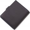 Кожаный мужской кошелек черного цвета на два отделения - Marco Coverna (18509) - 3