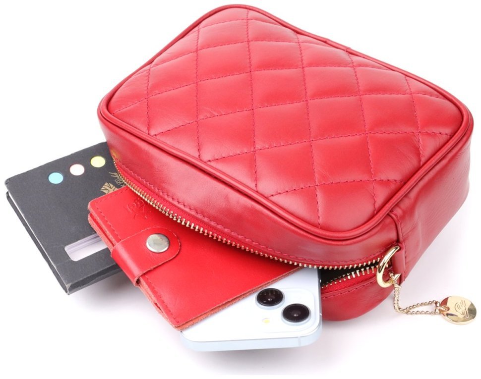 Черная женская сумка-багет из натуральной кожи с одной лямкой KARYA (2420838) modnotak фото №21