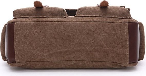 Функциональная коричневая сумка из текстиля на плечо Vintage (20150) modnotak фото №2