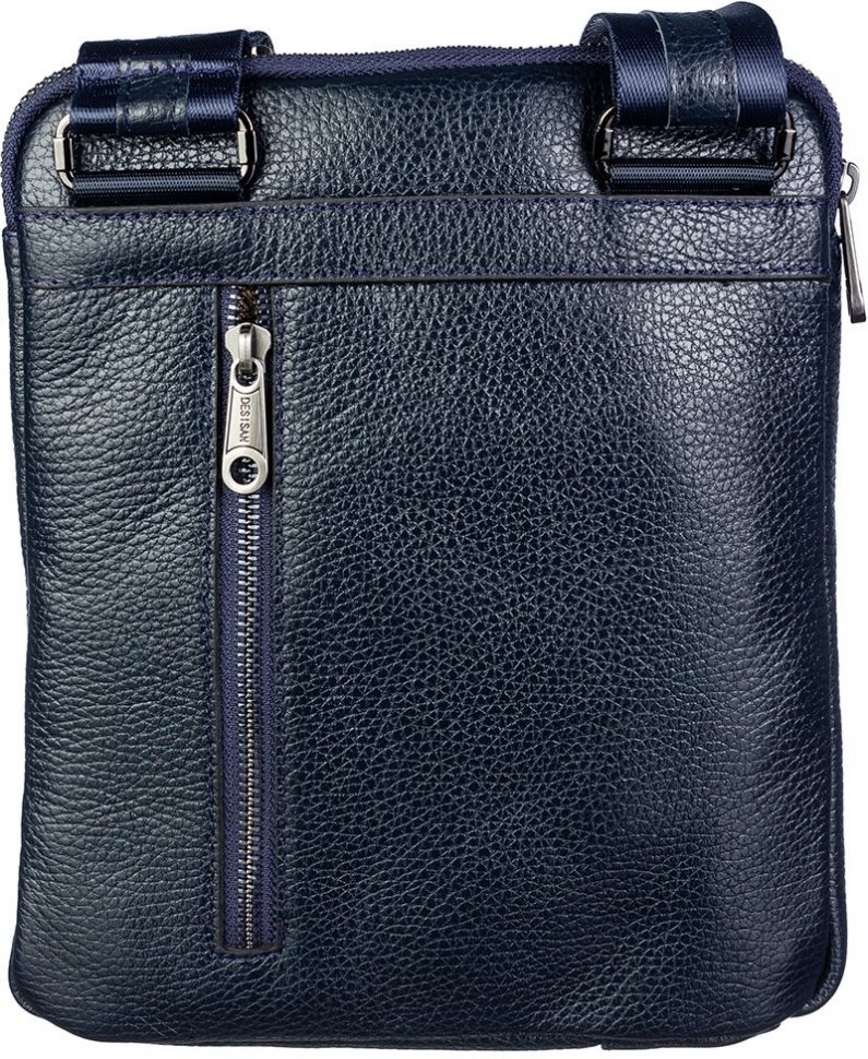 Чоловіча сумка-планшет з якісної шкіри флотар синього кольору Desisan (19189)