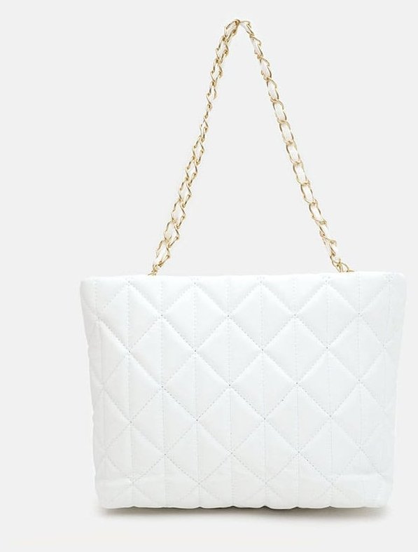 Стильная женская сумка из прочного кожзама белого цвета Monsen 94652 modnotak фото №3